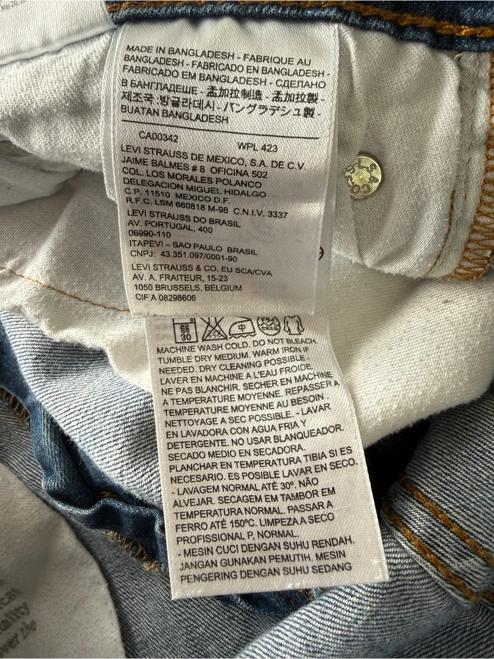 Levi's 33x32 Men's 511 Denim Slim Fit‎ Straight Jeans - Blue EUC